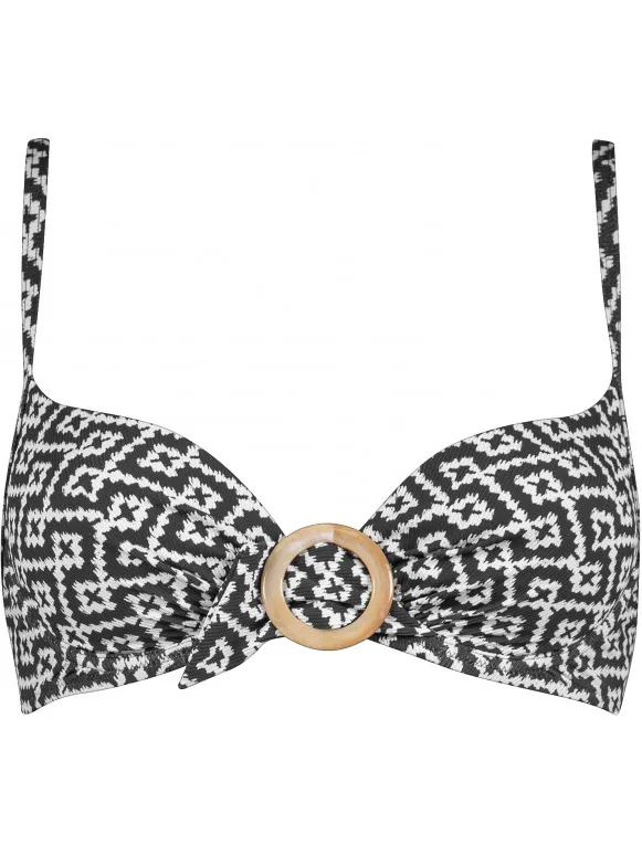 WATERCULT Women's Bikini Top Ethno Craft - Bikinitop - Cup C, grijs