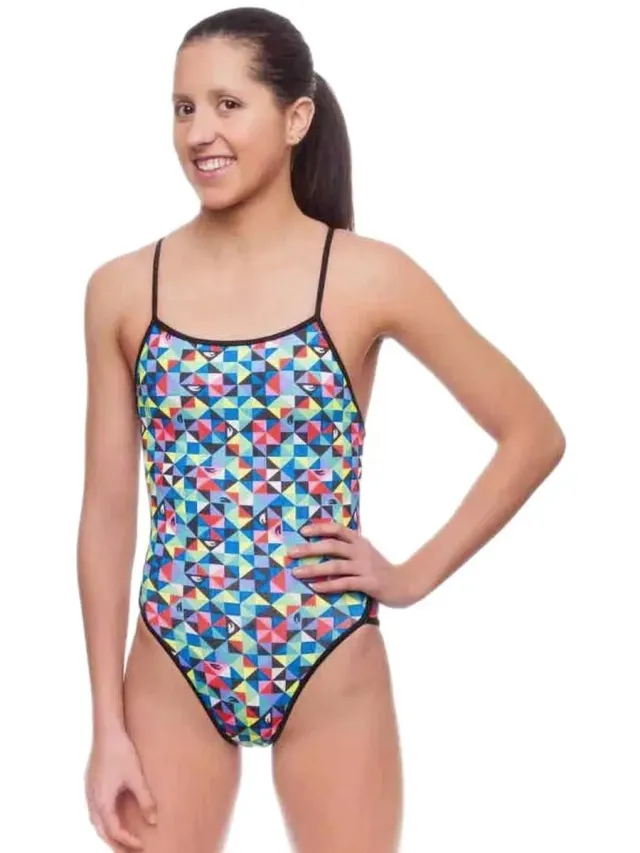 Turbo Origami Thin Strap Zwemkleding Veelkleurig 4XL Vrouw Multicolor