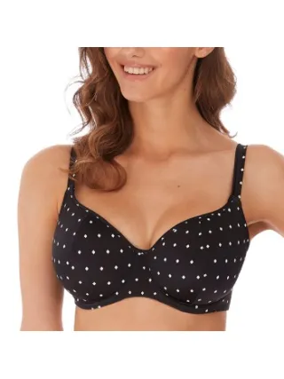 Freya Jewel Cove Sweatheart Padded Bikini Top Zwart,Blauw