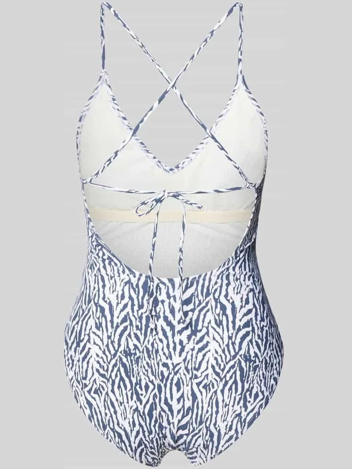 Barts Badpak met vetersluiting aan de achterkant model 'Nerissa' blauw, foto 2