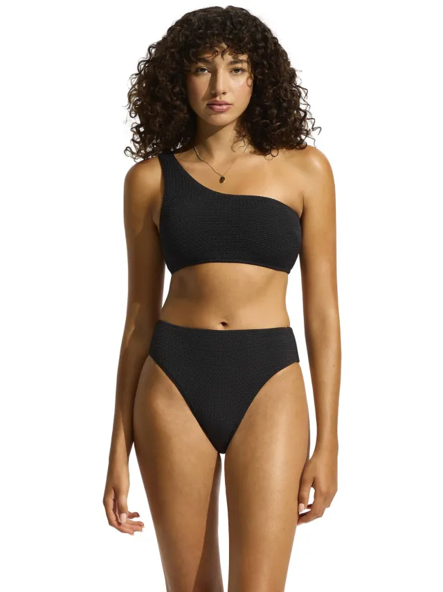 Seafolly high leg bikinibroekje zwart