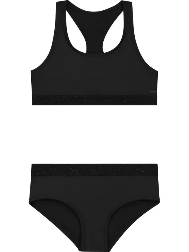 Shiwi Bikini set CHARLIE RACERBACK SET - HIPSTER - zwart - 110/116