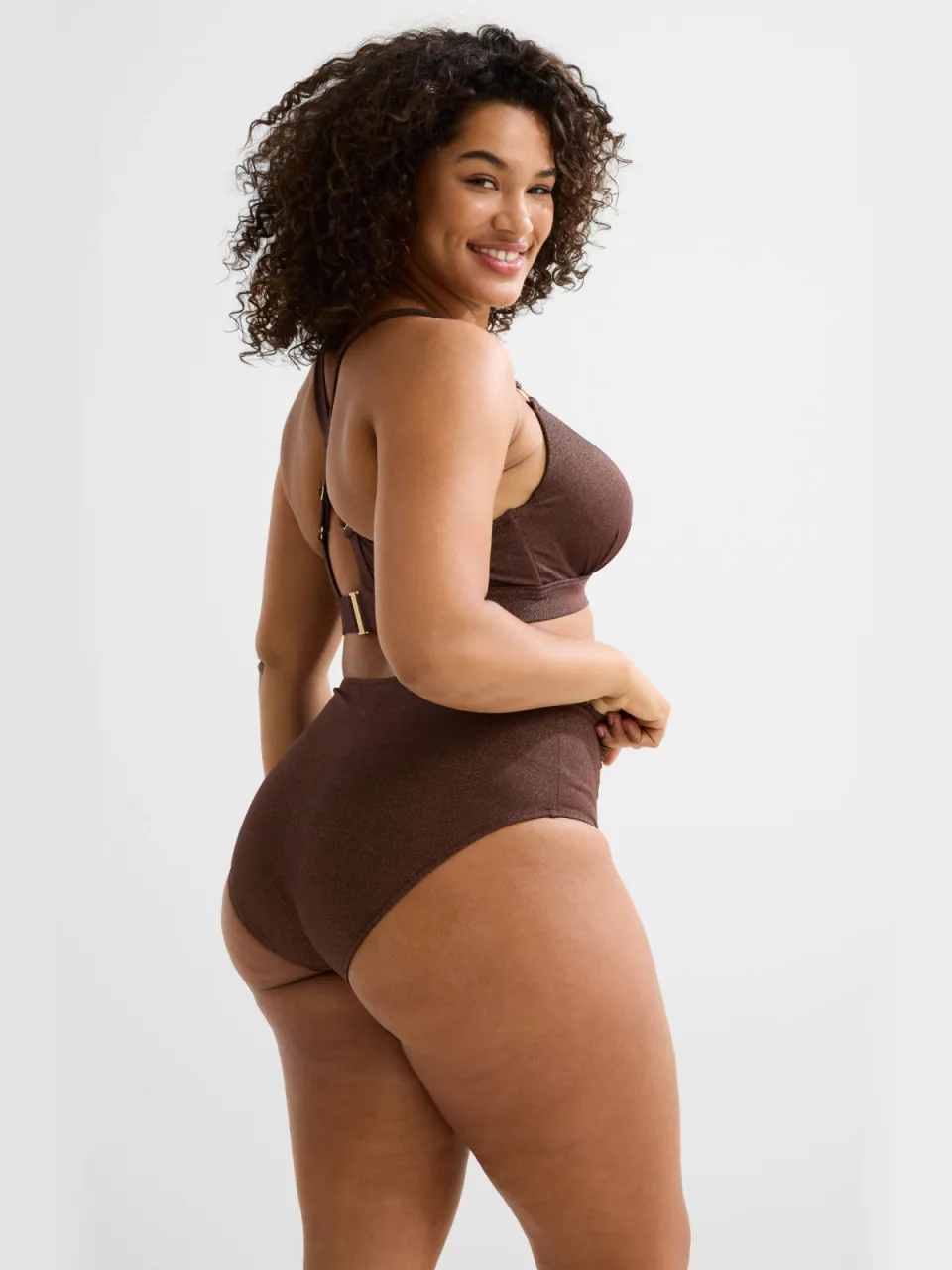 BEACHWAVE Curve voorgevormde beugel bikinitop donkerbruin, foto 5