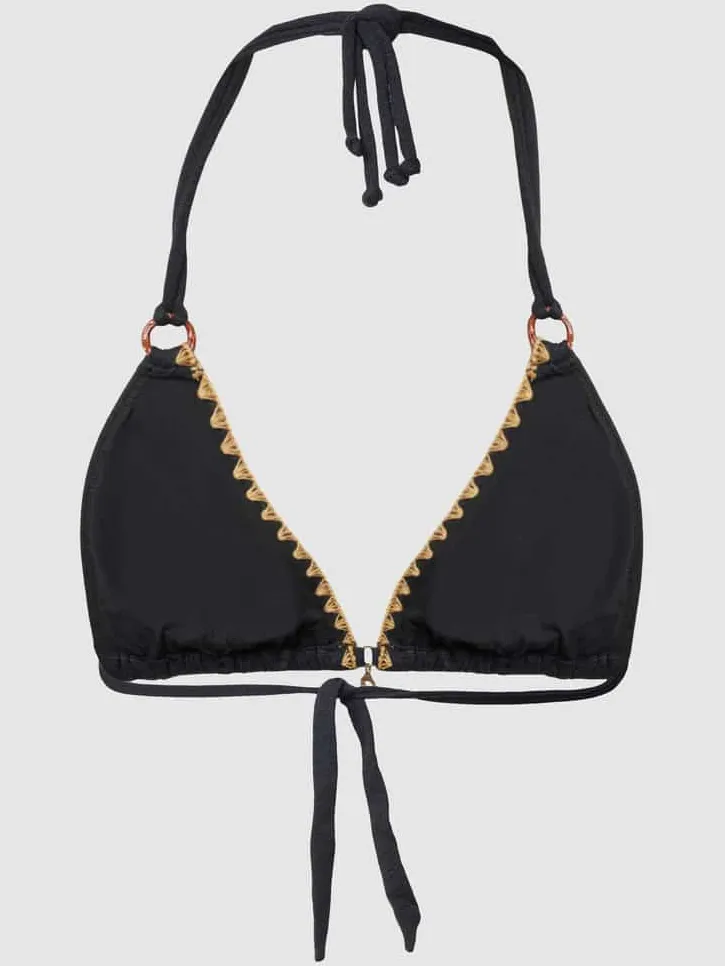 banana moon Bikinitop met vetersluiting aan de achterkant, model 'YERO SANTAFE' zwart, foto 3