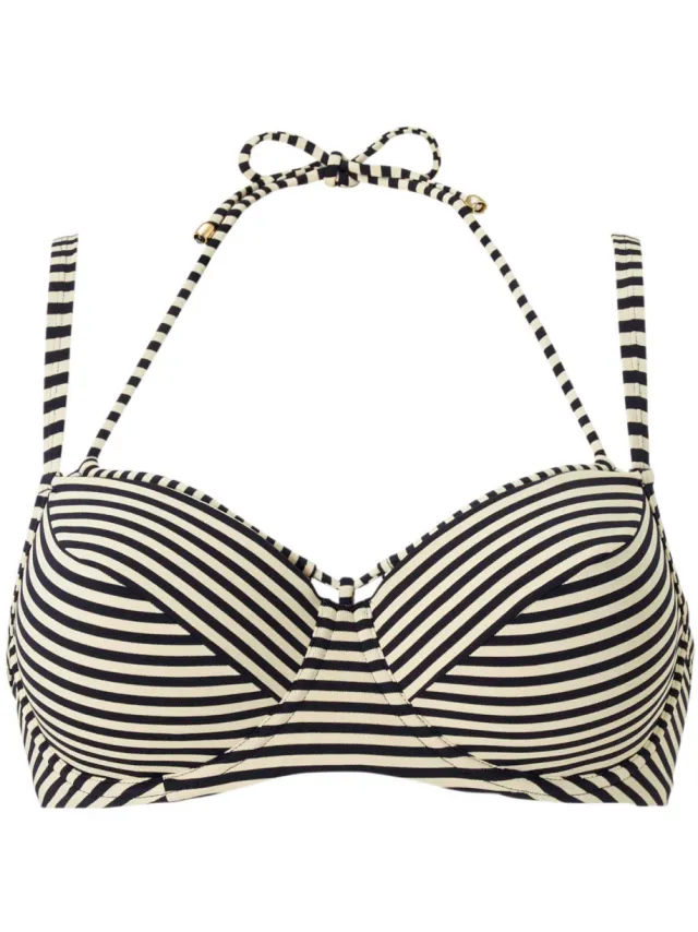 Marlies Dekkers Holi Vintage beugel bikinitop donkerblauw/ecru, foto 2