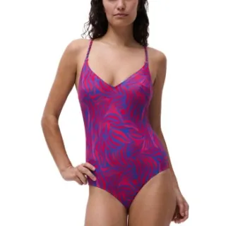 Femilet Tidra Deep V-neck badpak met print Versch.kleure/Patroon