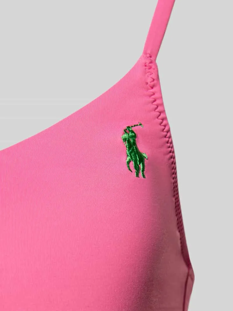 Polo Ralph Lauren Bikini-top met logo-stitching felroze, foto 3