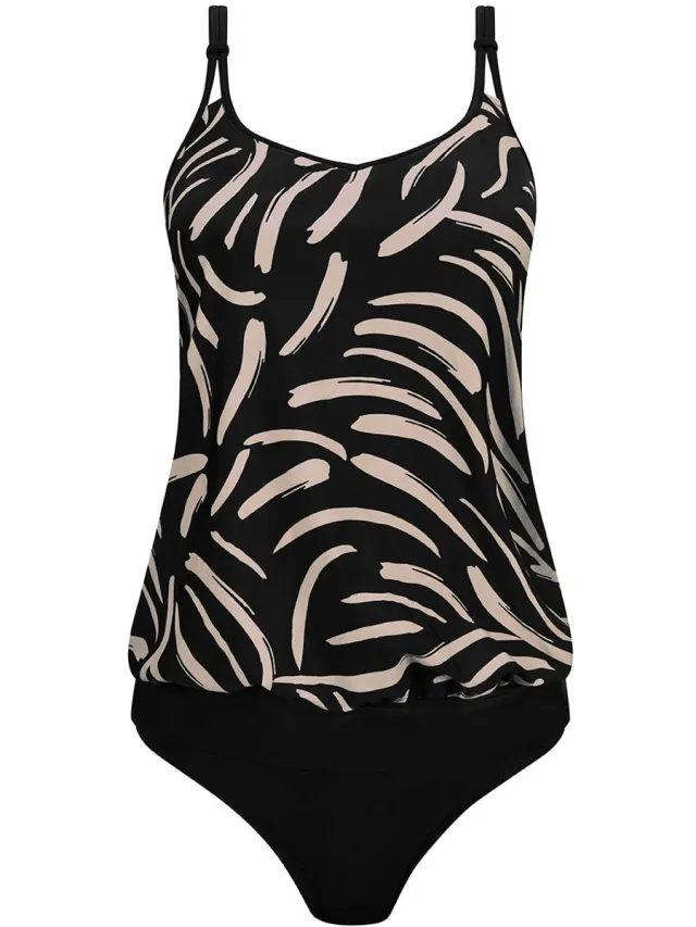 Amoena Turin Tankini Top Turin BL black/quartz sand - maat EU 38C / FR
