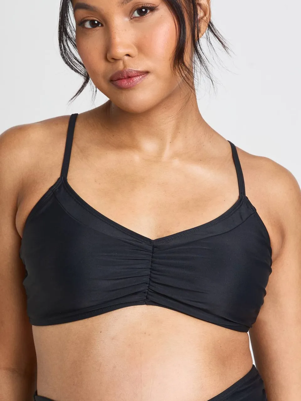 boohoo Dames Zwangerschaps Bikini Top Met Rimpeling zwart, foto 4