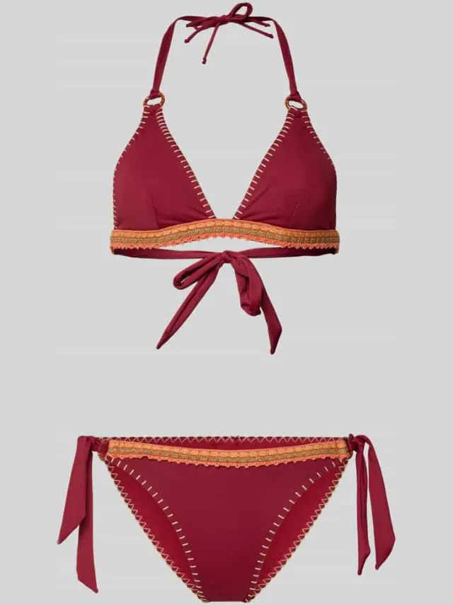 banana moon Bikini met gehaakt kant Bordeaux