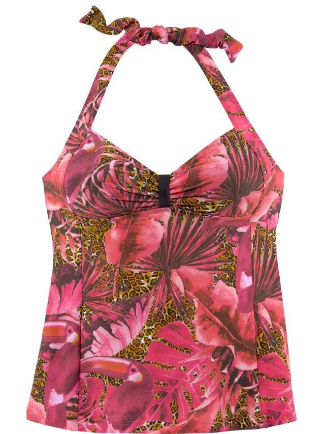tankini roze geprint pink geprint