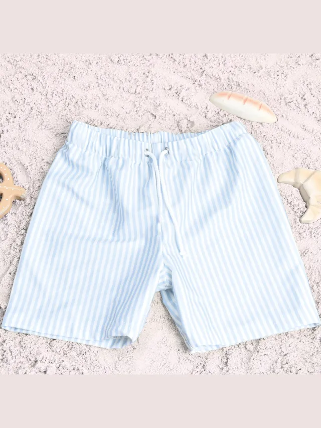 Swim Essentials Zwemboxer - Blauw/Wit - Blue Stripes - 98/104