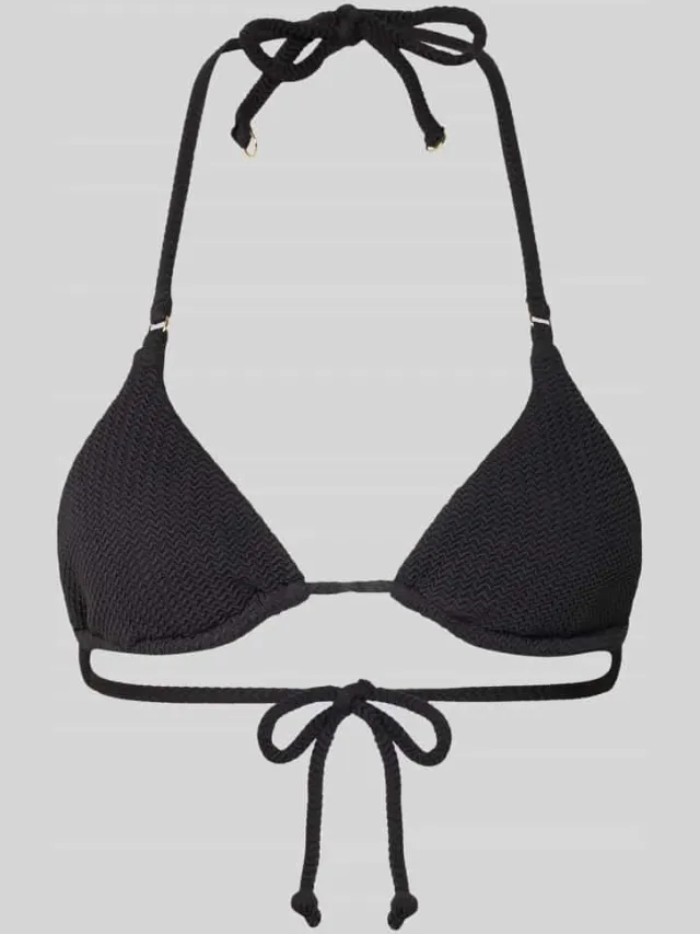 Seafolly Bikinitop met Structuurpatroon Model 'Dive' Zwart