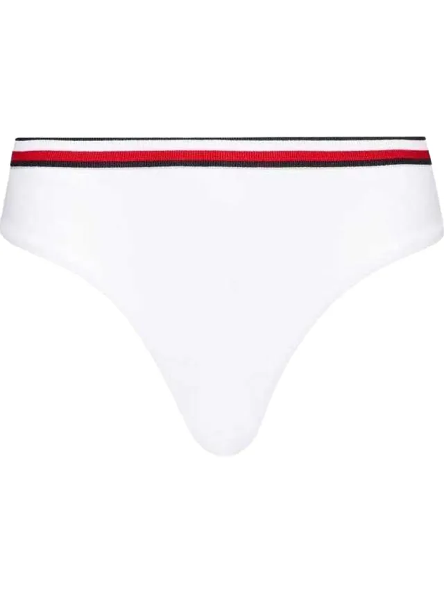 Tommy Hilfiger Dames/Dames Contrast Gestreept Bikinibroekje (Wit)