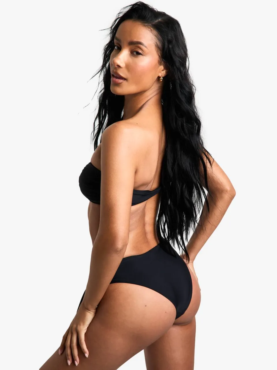 boohoo Dames Zwemkleding Essentials Bandeau Bikinitop zwart, foto 2