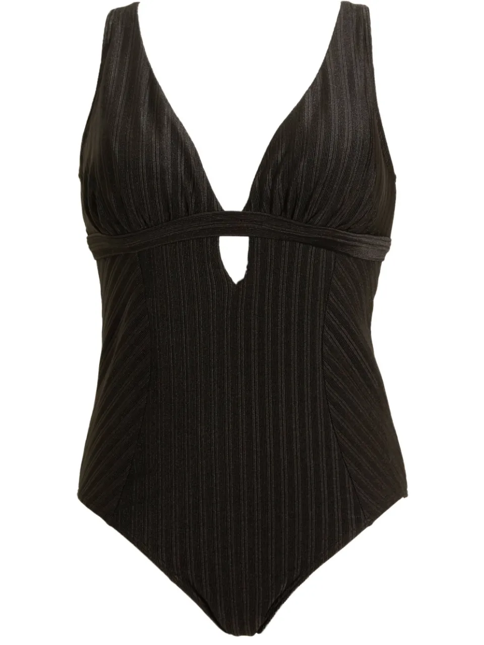 BEACHWAVE Curve corrigerend badpak met textuur zwart, foto 2
