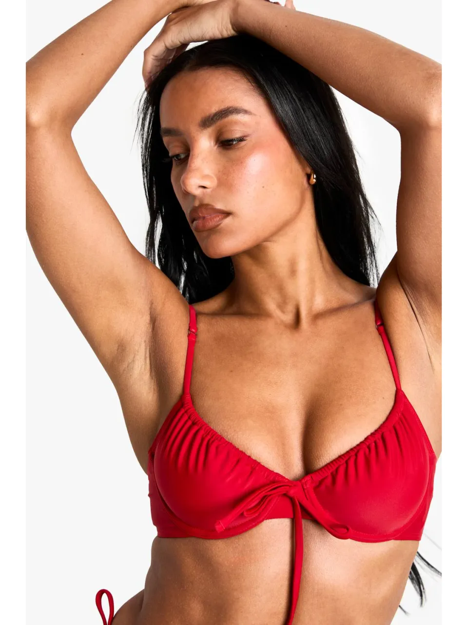 boohoo Dames Swimwear Essentials Bikini Top met beugels rood, foto 4