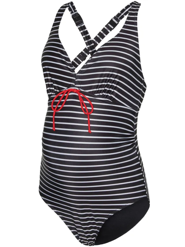 Mamalicious ZwangerschapsBadpak / PositieBadpak Jose Stripe Black