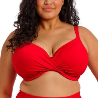 Elomi Plain Sailing Plunge Bikini Top Rood