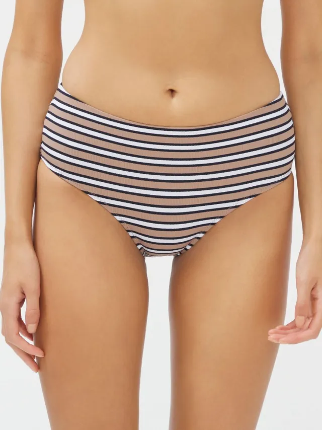Penti Hoge Taille Gestreepte Hipster Bikini-broekjes Veelkleurig