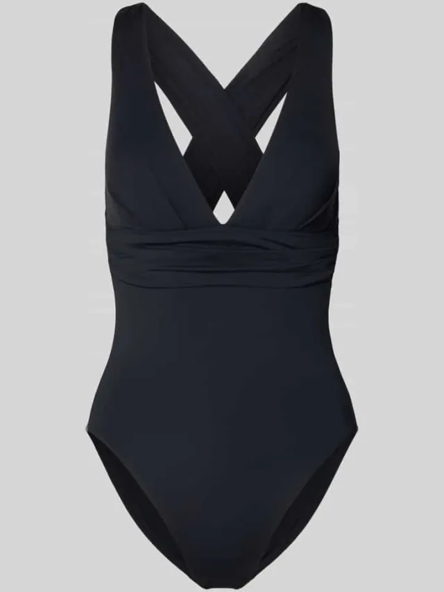 Seafolly Badpak met V-hals. Zwart