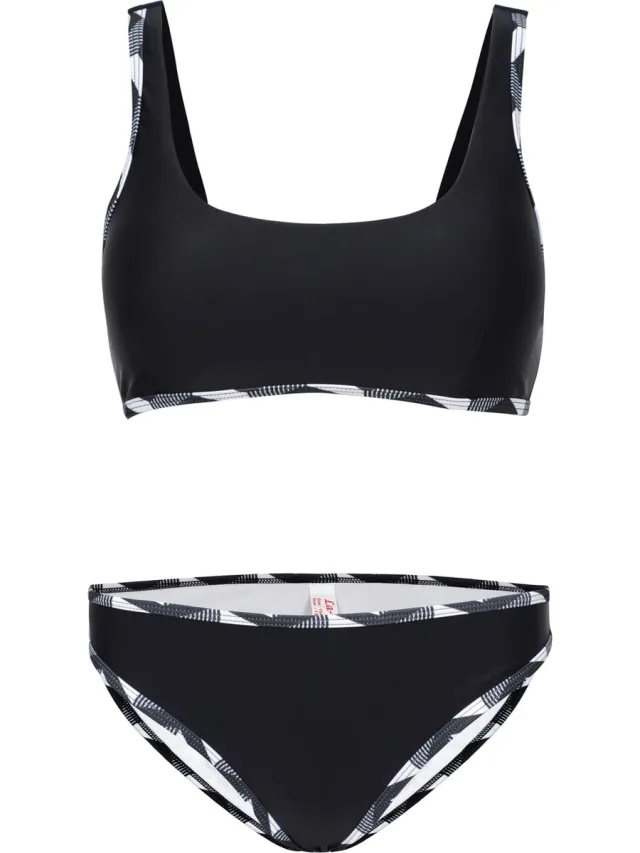La V Bikini classic style - Zwart ziczac 170-176 (Valt klein)