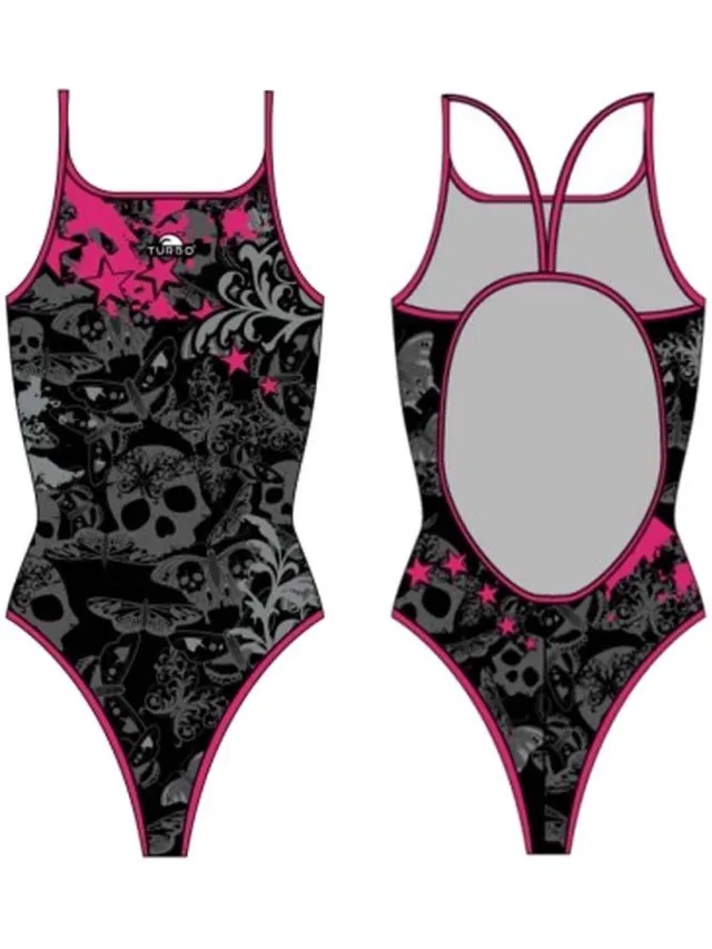 Turbo Skull Butterflyers Stars Zwemkleding Zwart 2XL Vrouw Black