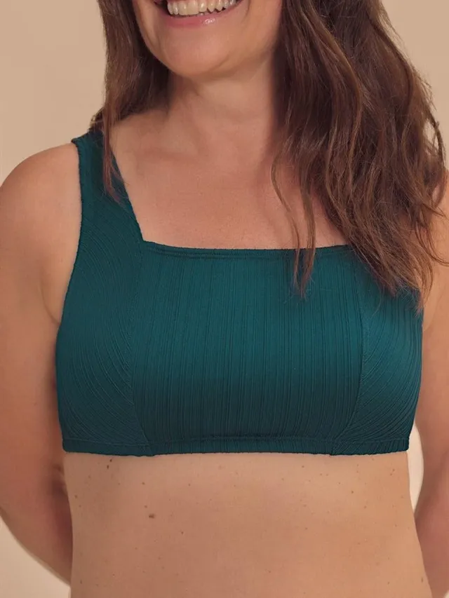 Amoena prothese bikinitop Treviso 71806 SB - Cup D Diep Saragdgroen