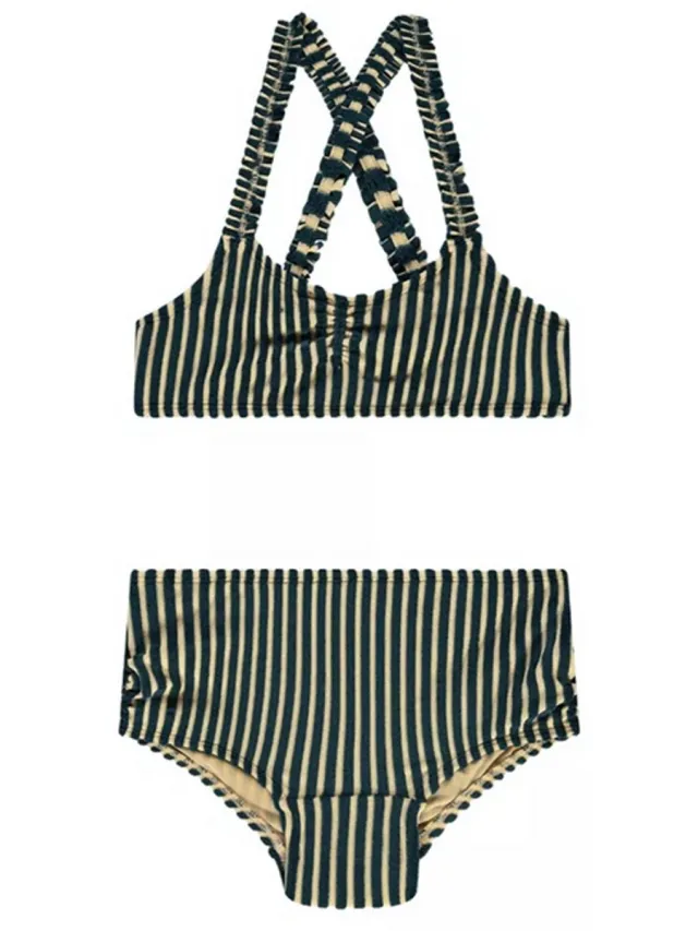 Beachlife Bikiniset - Knitted Stripe - 122/128 groen