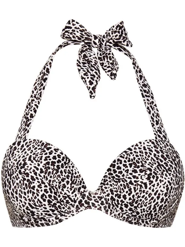 Cyell Bikinitop african oasis 38a Zwart wit
