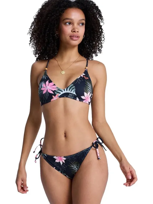 Roxy Paradise Fleur Athletic Triangle Cheeky Bikini Zwart XS Vrouw Anthracite Paradise Fleur Swim