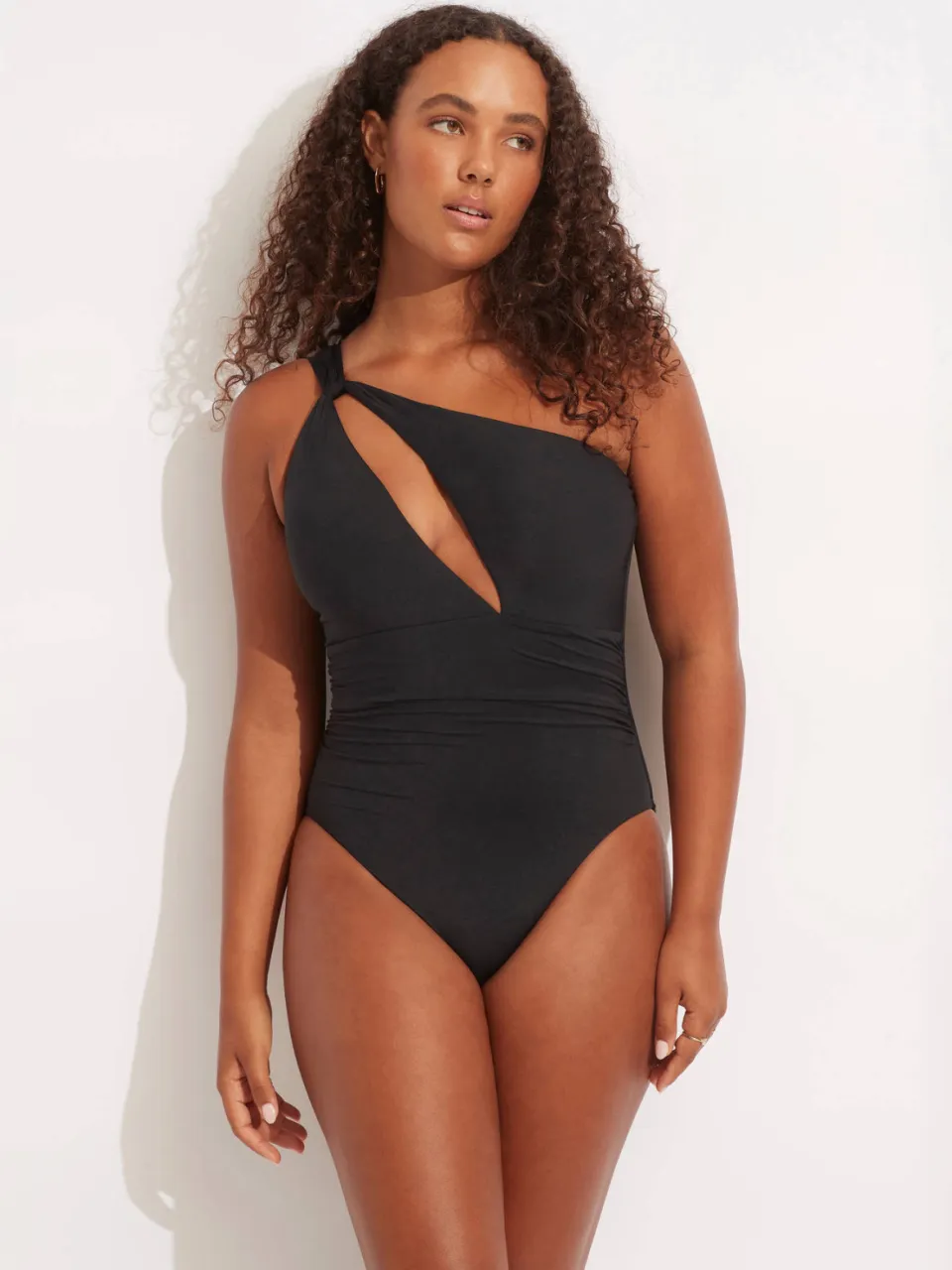 Seafolly one-shoulder badpak zwart, foto 3