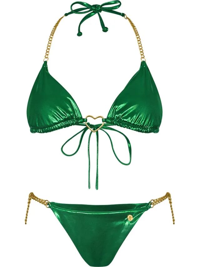 YW YEHWANG Bikini metallic - Green Groen