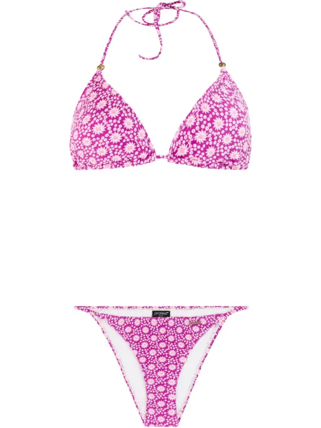Protest PRTDita - Triangel bikini set Dames - Koordsluiting - Uitneembare vulling - Cheeky dekking - Normale pasvorm - Roze