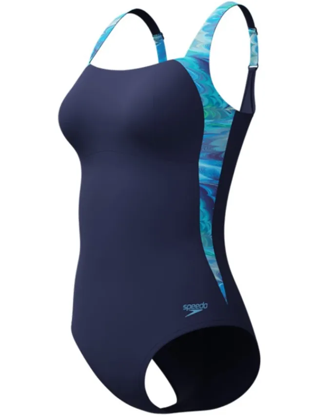 Speedo dames lunalustre shaping badpak blauw II