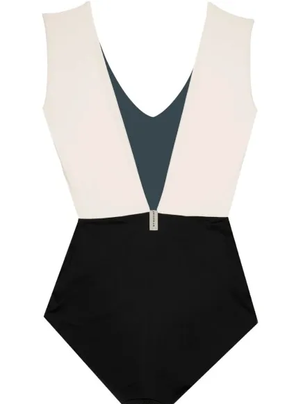MYMARINI Summerbody badpak zwart/wit