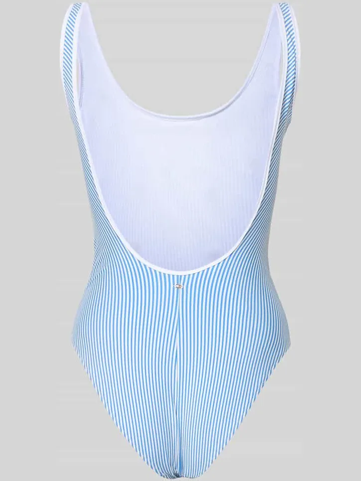 Tommy Hilfiger Badpak met logo-stitching blauw, foto 3