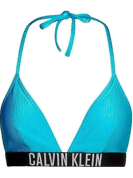 Calvin Klein triangel bikinitop blauw