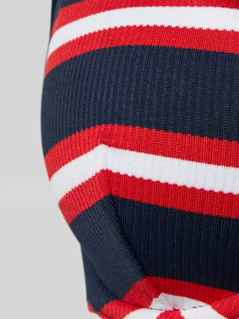 Tommy Hilfiger Bikinitop van geribd materiaal donkerblauw, foto 3