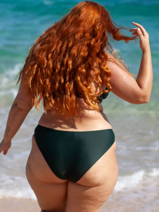 Inaska dames vegan Bikinibroekje Chill Donkergroen, foto 2
