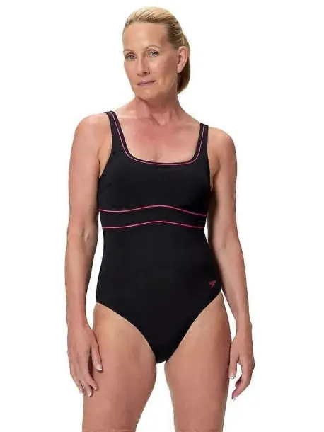 Speedo solid contour eclipse 1p wedstrijd badpak dames Zwart