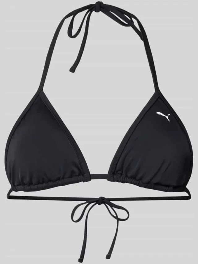 Puma Bikinitop met logoprint Zwart