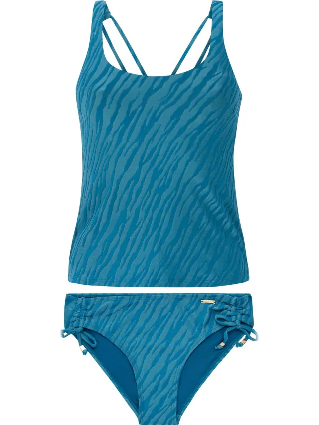 Protest Prtchela – Tankini set Dames – Tijgerprint – Uitneembare vulling Surfing Blue