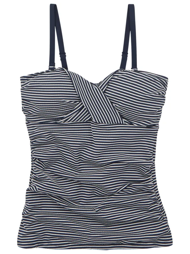 Regatta Dames aceana iii seeksucker tankini top Marineblauw