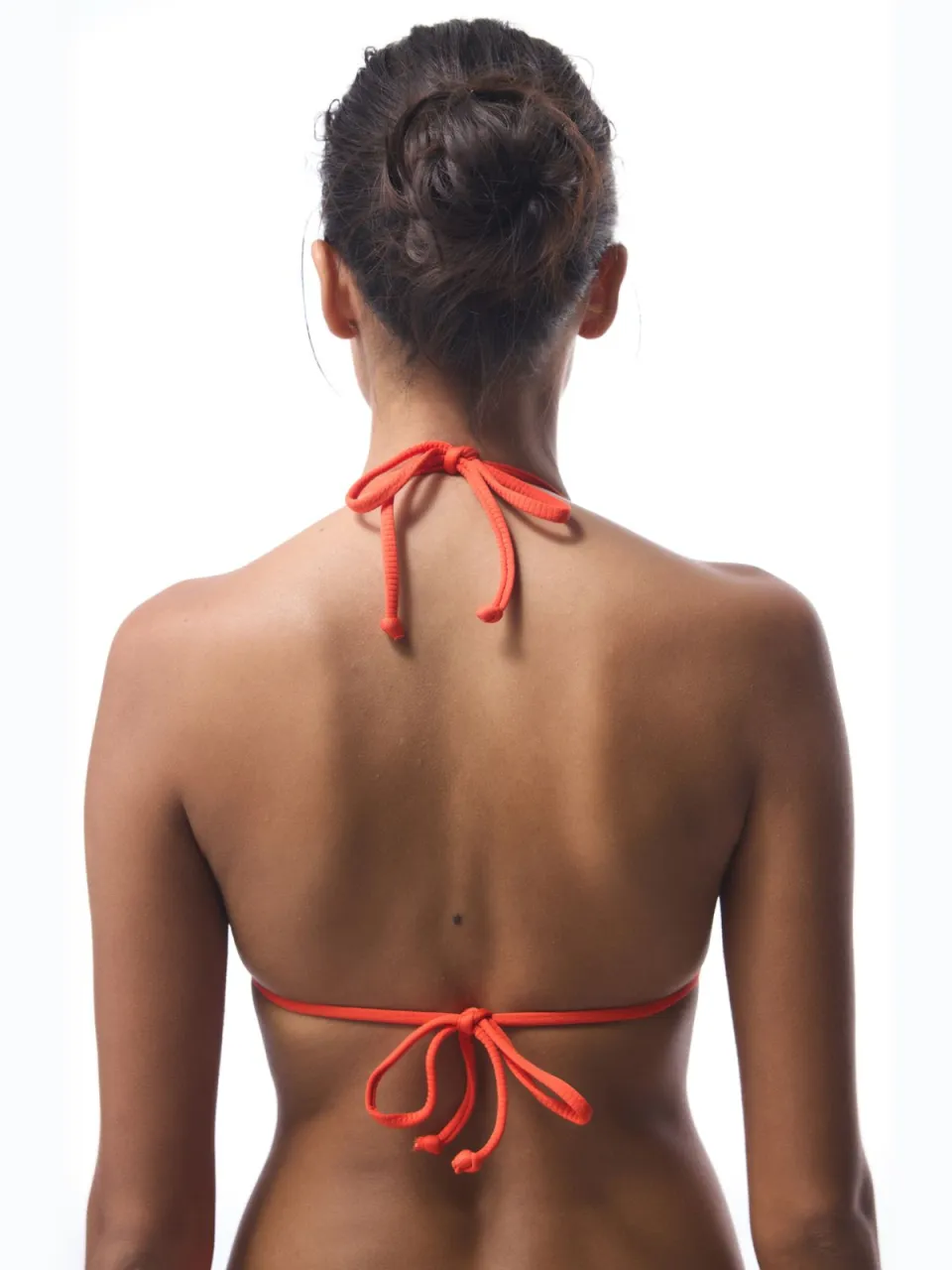 Penti Effen Geribbelde Triangle Halter Bikini Top oranje, foto 2