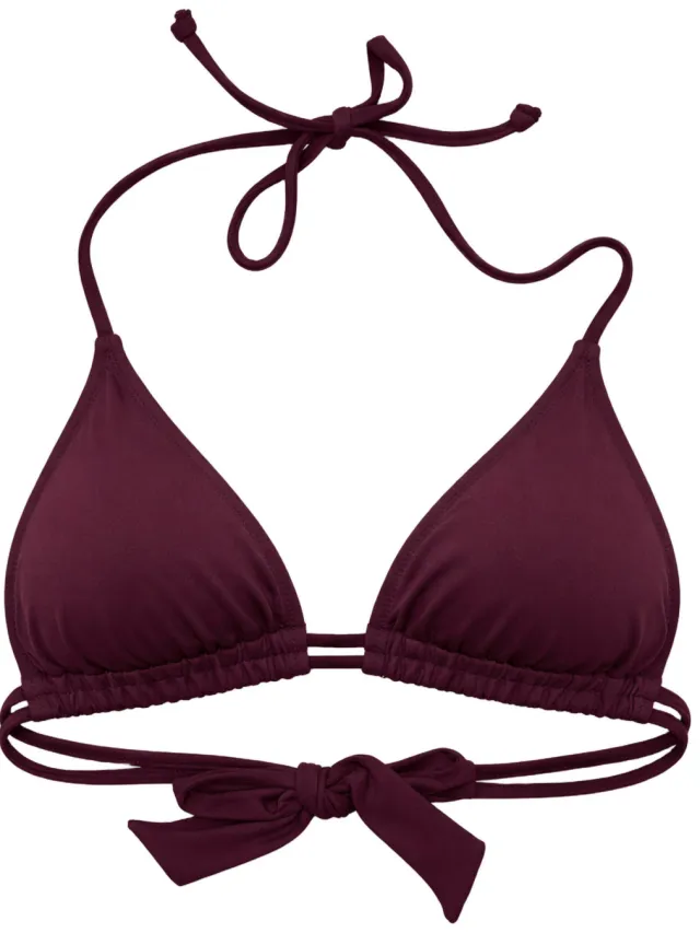 Sam Friday voorgevormde triangel bikinitop Jessie donkerrood, foto 2