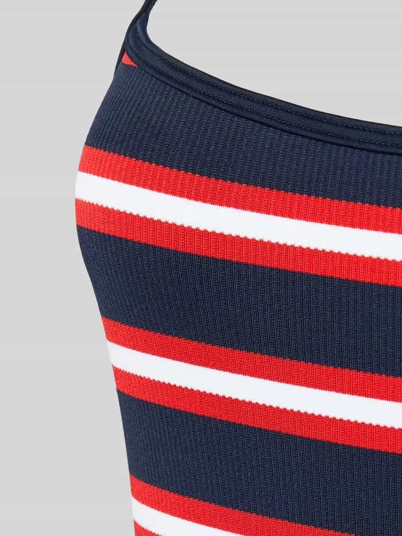Tommy Hilfiger Badpak met halternek donkerblauw, foto 2