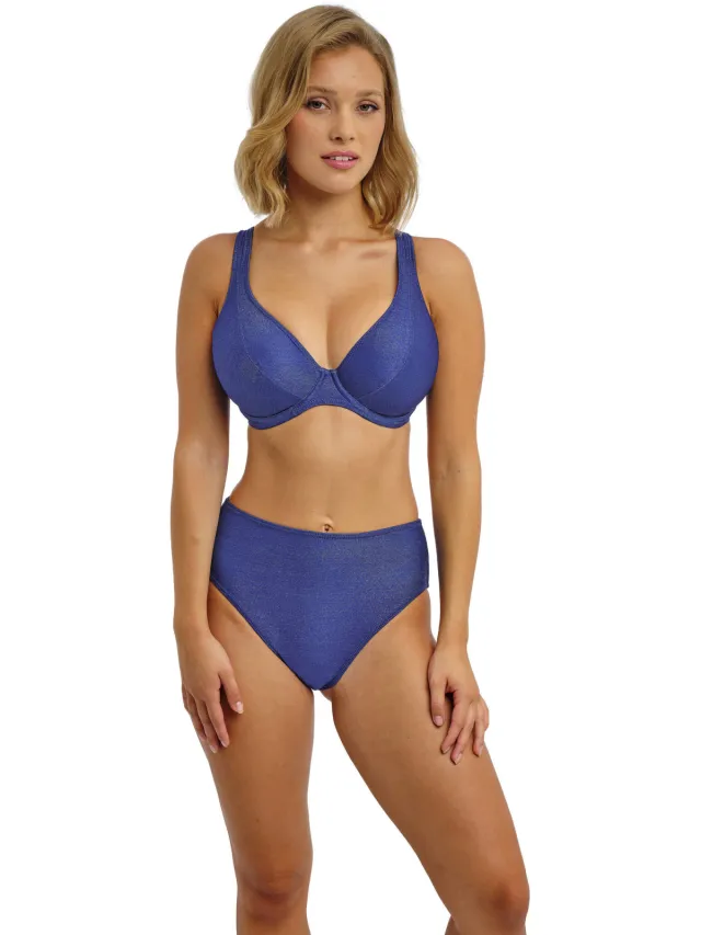 Freya high waist bikinibroekje Arizona Wave met lurex blauw, foto 5