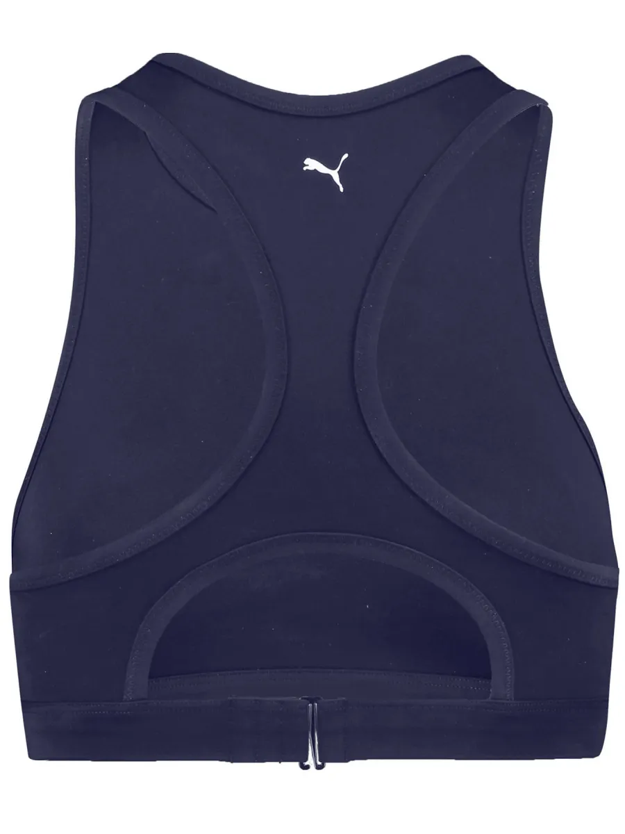 Puma niet-voorgevormde crop bikinitop donkerblauw, foto 3
