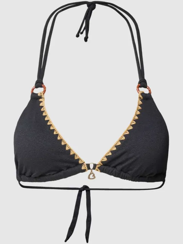 banana moon Bikinitop met vetersluiting aan de achterkant, model 'YERO SANTAFE' zwart, foto 2